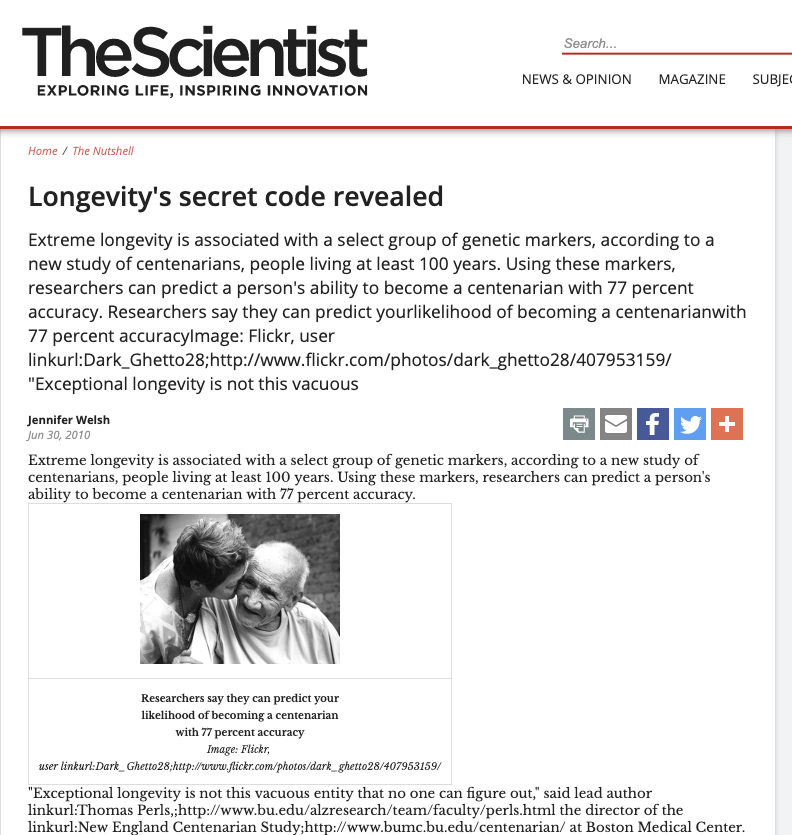 Longevity’s secret code revealed