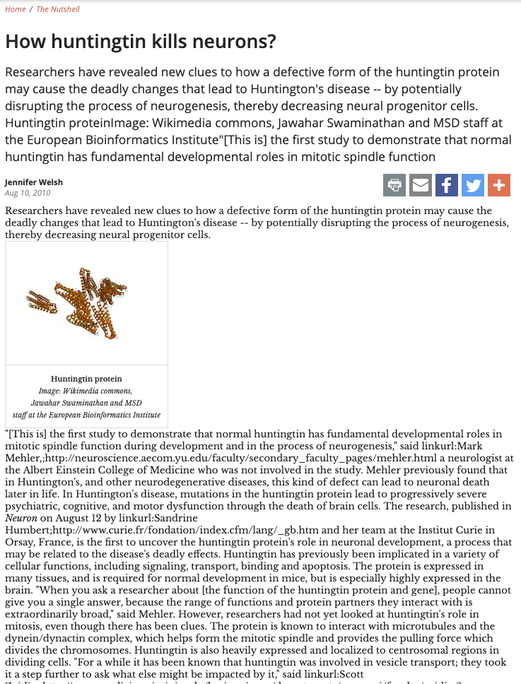 How huntingtin kills neurons?