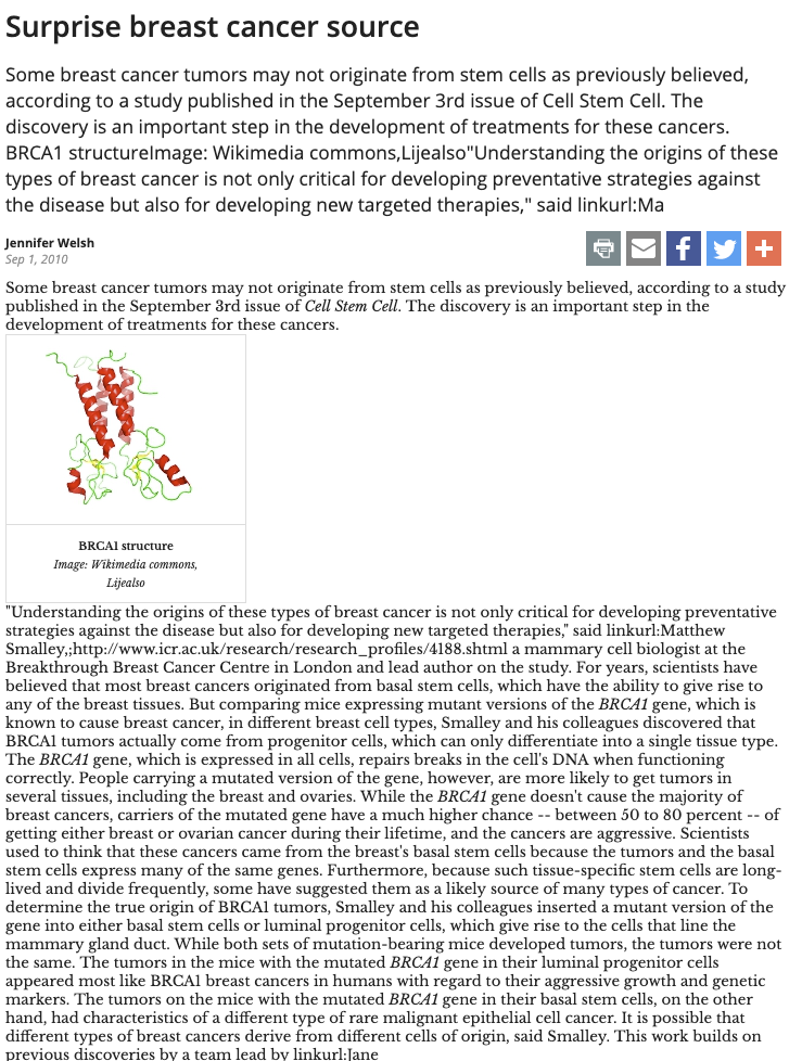 Surprise breast cancer source