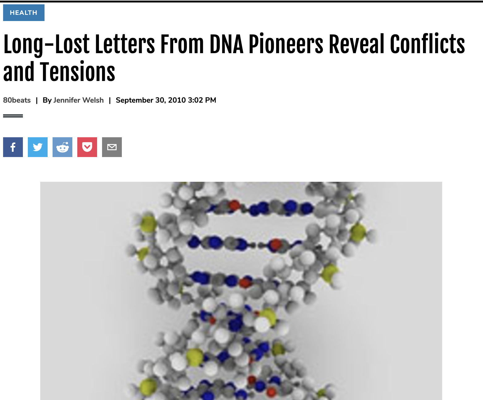 Long Lost Letters From DNA Pioneers Reveal Conflicts And Tensions