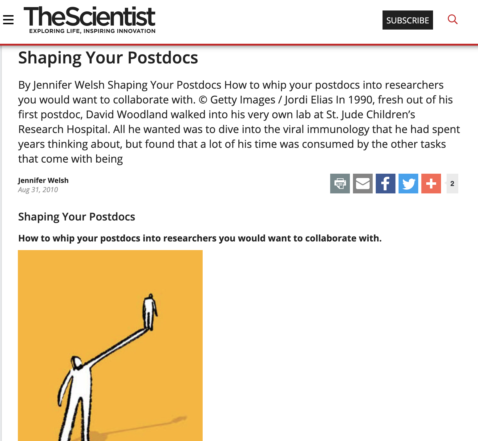 Shaping Your Postdocs