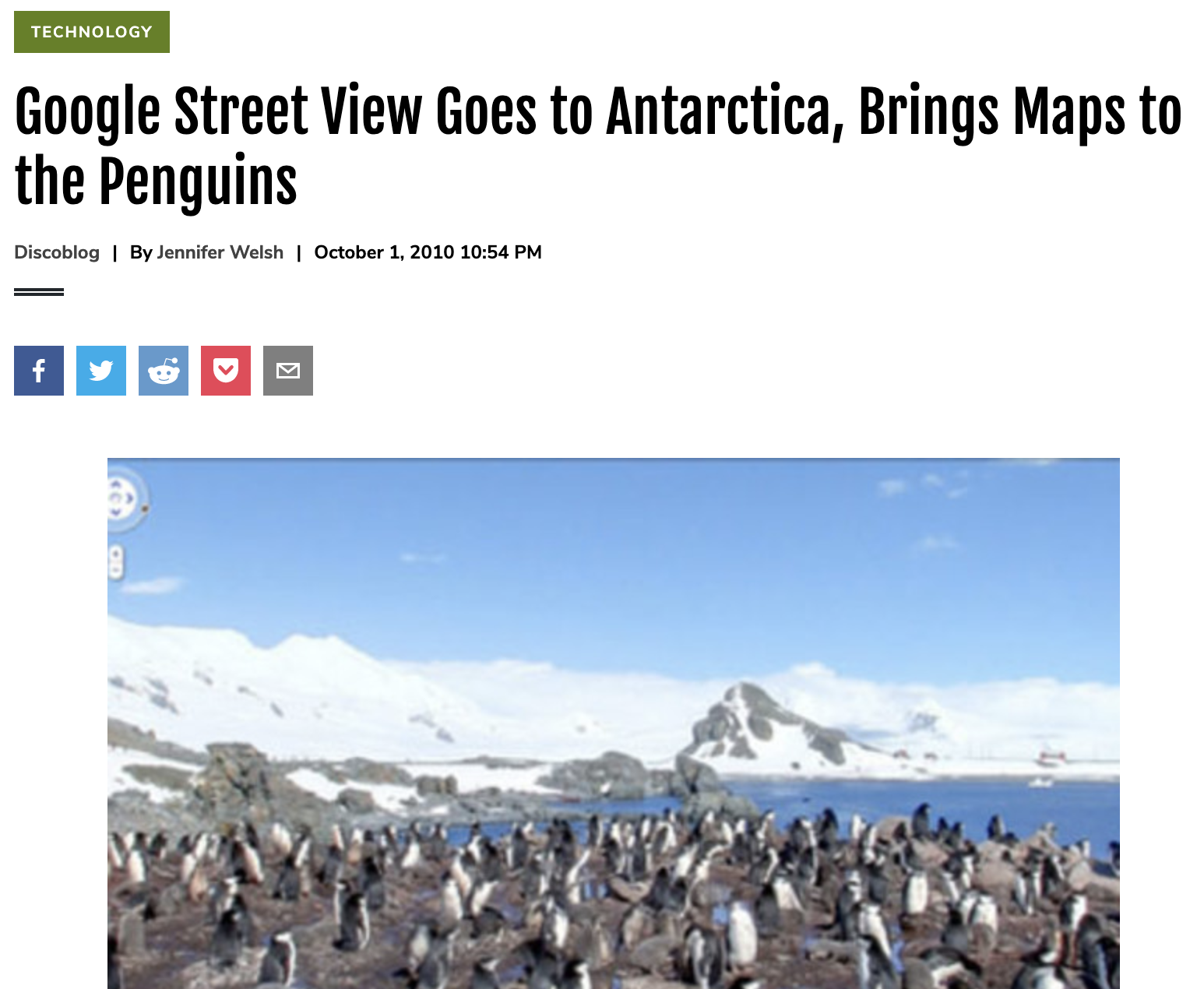 Google Street View Goes to Antarctica, Brings Maps to the Penguins