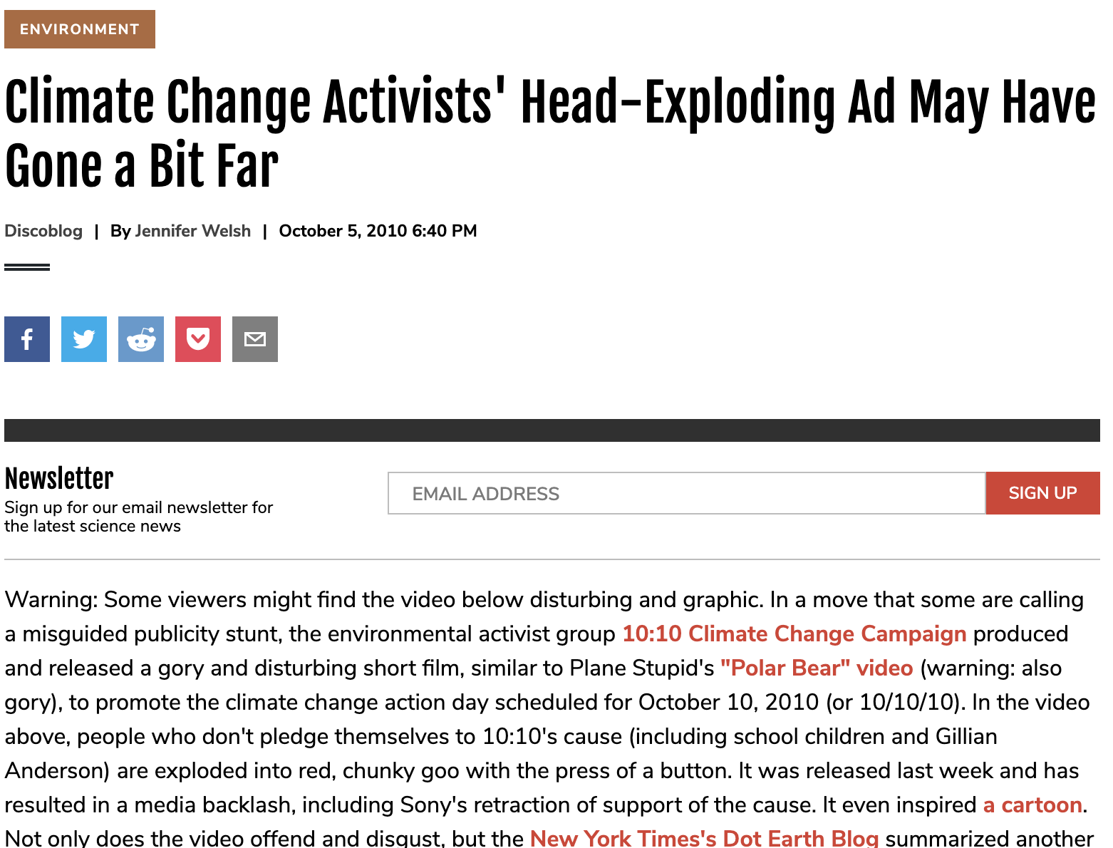 Climate Change Activists’ Head-Exploding Ad May Have Gone a Bit Far