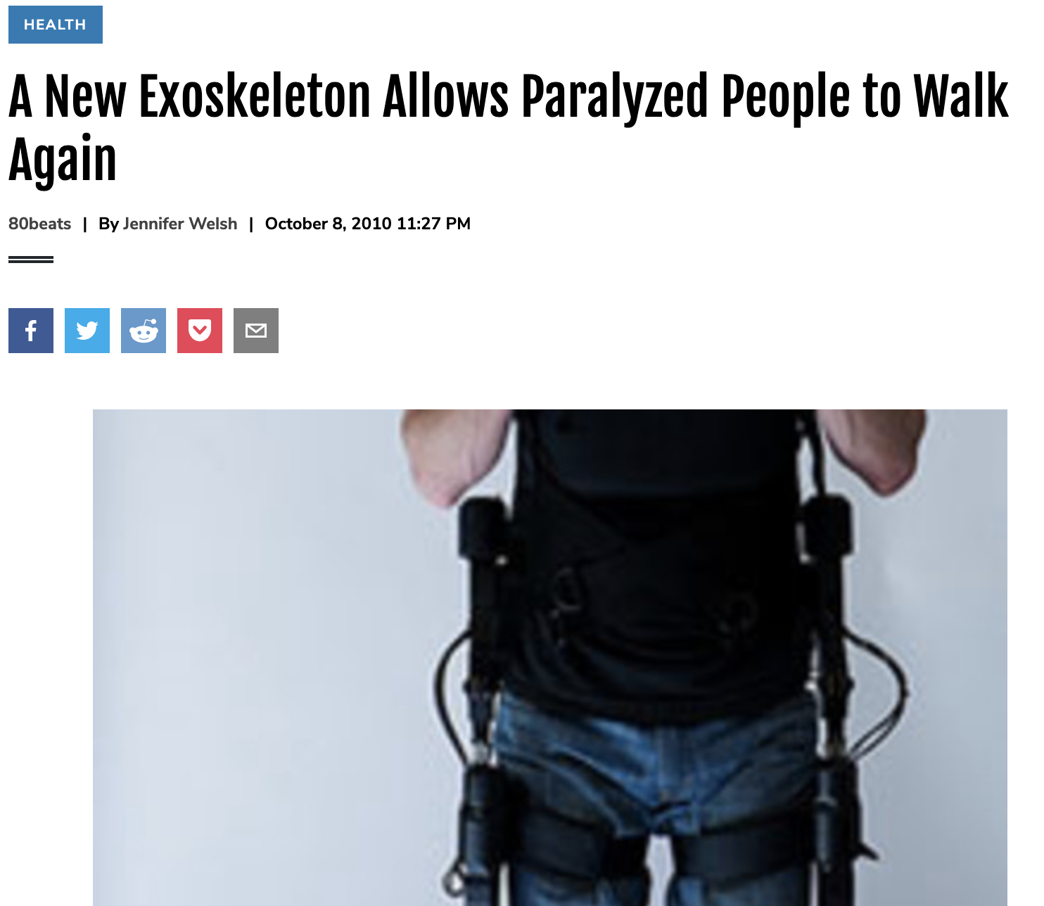 A New Exoskeleton Allows Paralyzed People to Walk Again