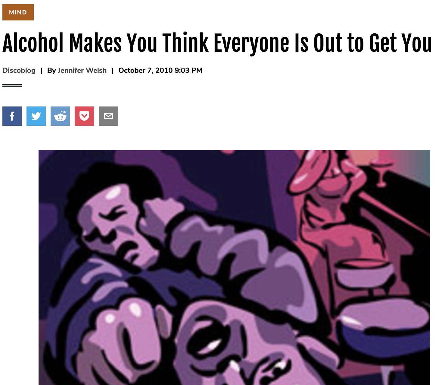 Alcohol Makes You Think Everyone Is Out to Get You