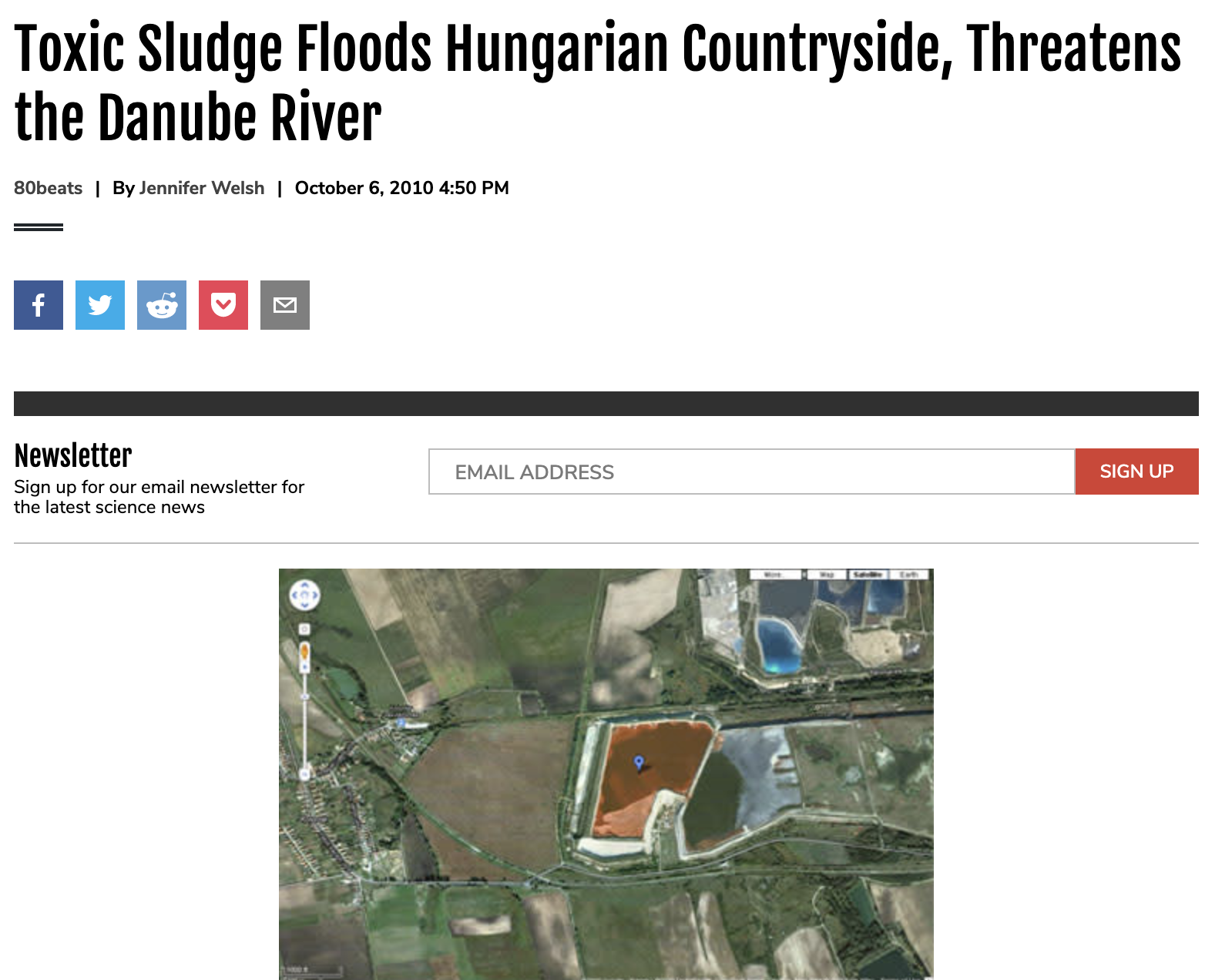 Toxic Sludge Floods Hungarian Countryside, Threatens the Danube River