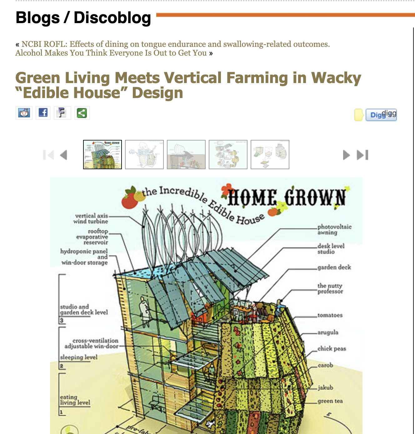 Green Living Meets Vertical Farming in Wacky “Edible House” Design