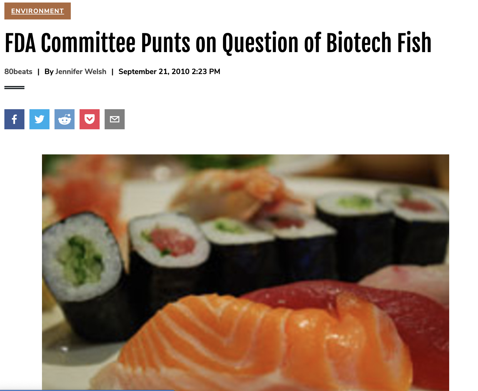 FDA Committee Punts on Question of Biotech Fish