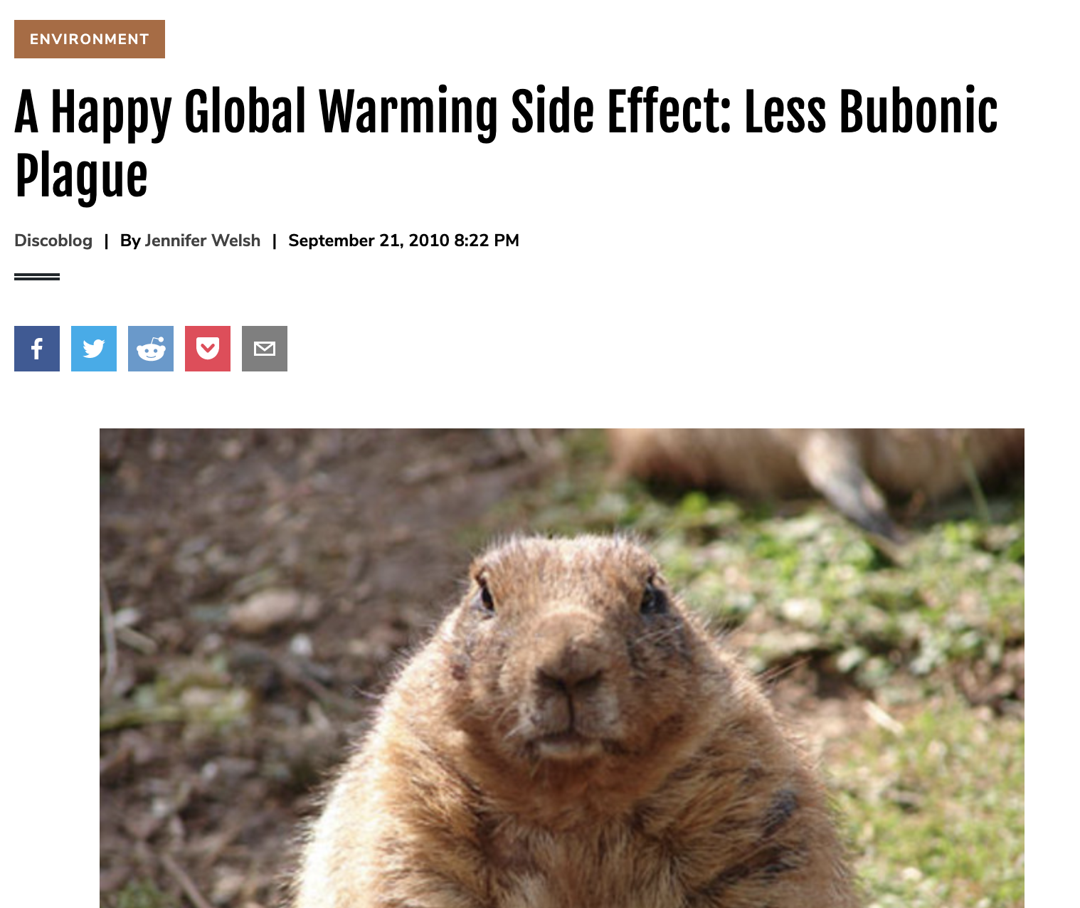 A Happy Global Warming Side Effect: Less Bubonic Plague