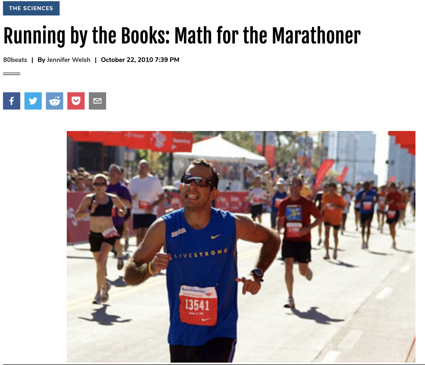 Running by the Books: Math for the Marathoner