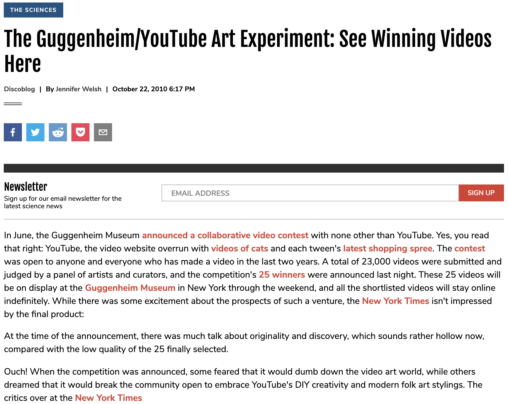 The Guggenheim/YouTube Art Experiment: See Winning Videos Here