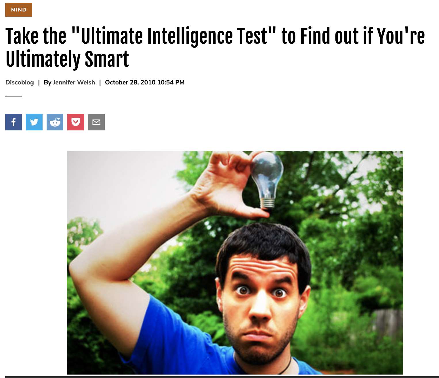 Take the “Ultimate Intelligence Test” to Find out if You’re Ultimately Smart