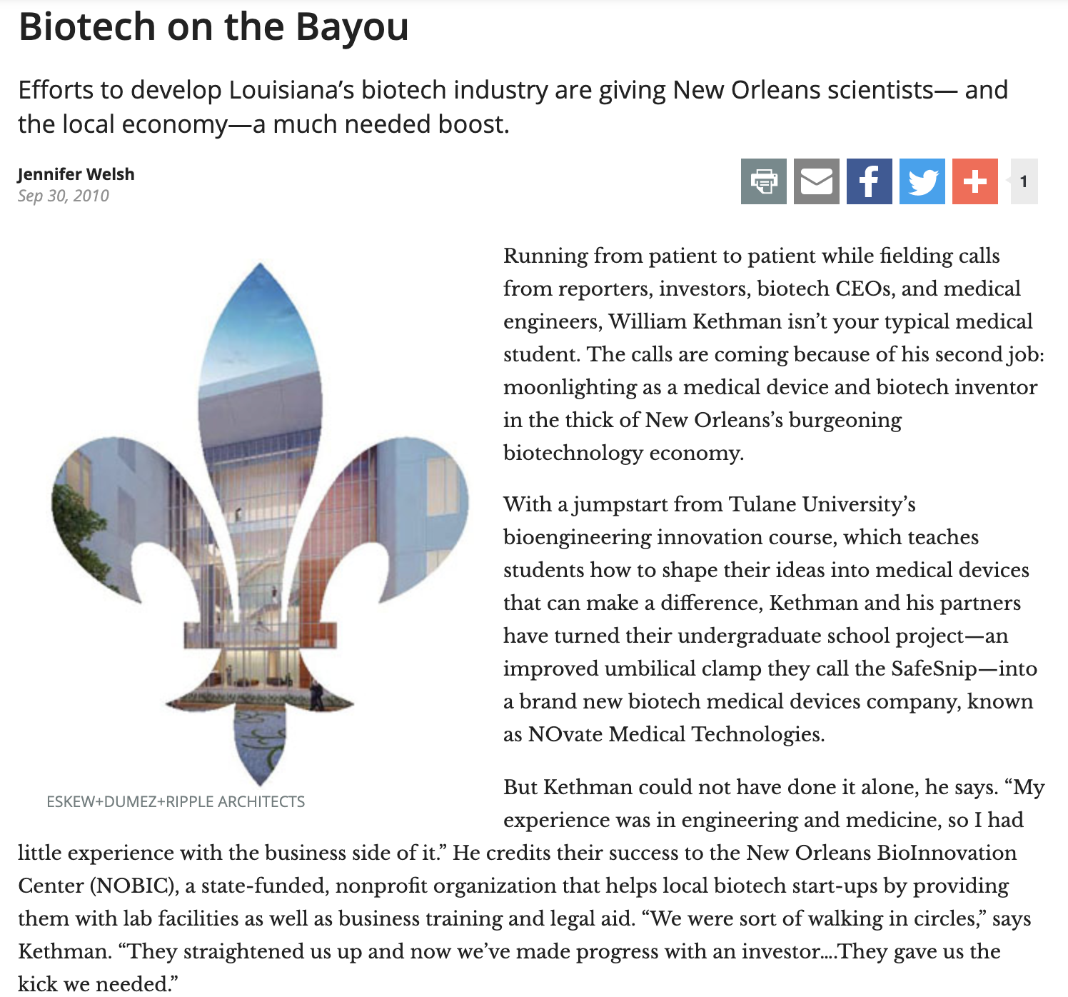 Biotech on the Bayou