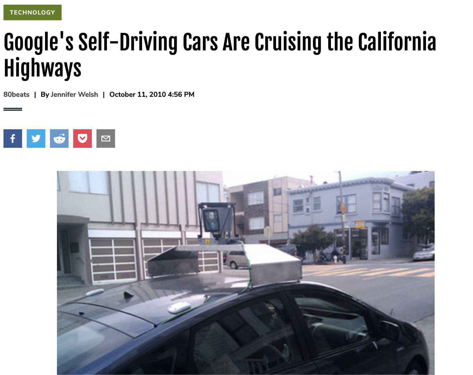 Google’s Self-Driving Cars Are Cruising the California Highways