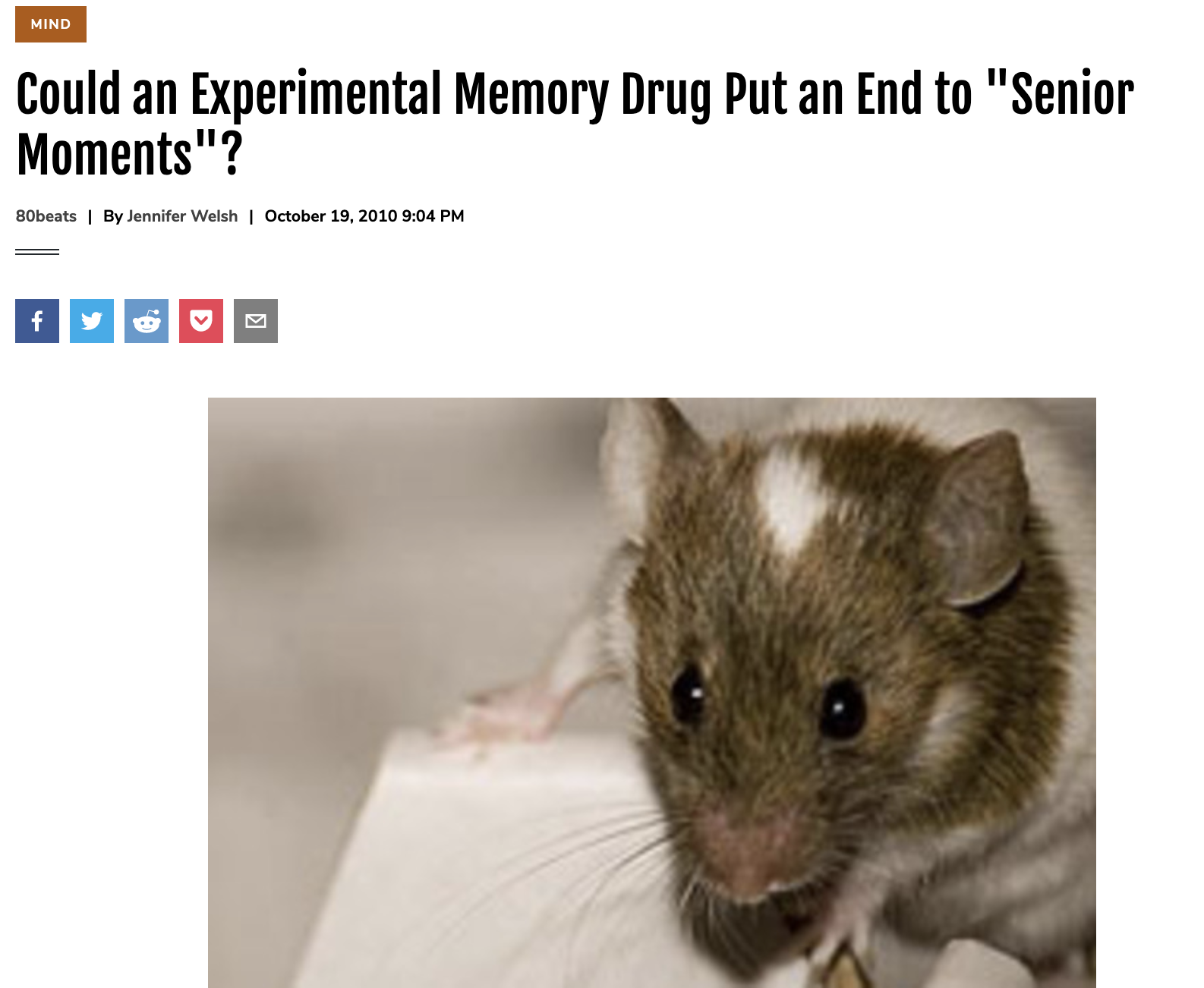 Could an Experimental Memory Drug Put an End to “Senior Moments”?