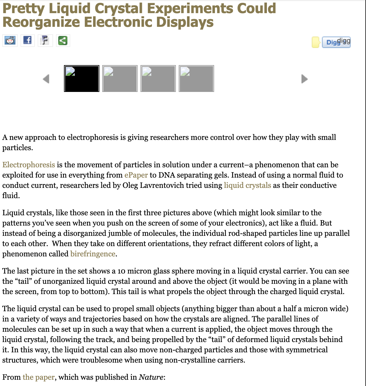 Pretty Liquid Crystal Experiments Could Reorganize Electronic Displays