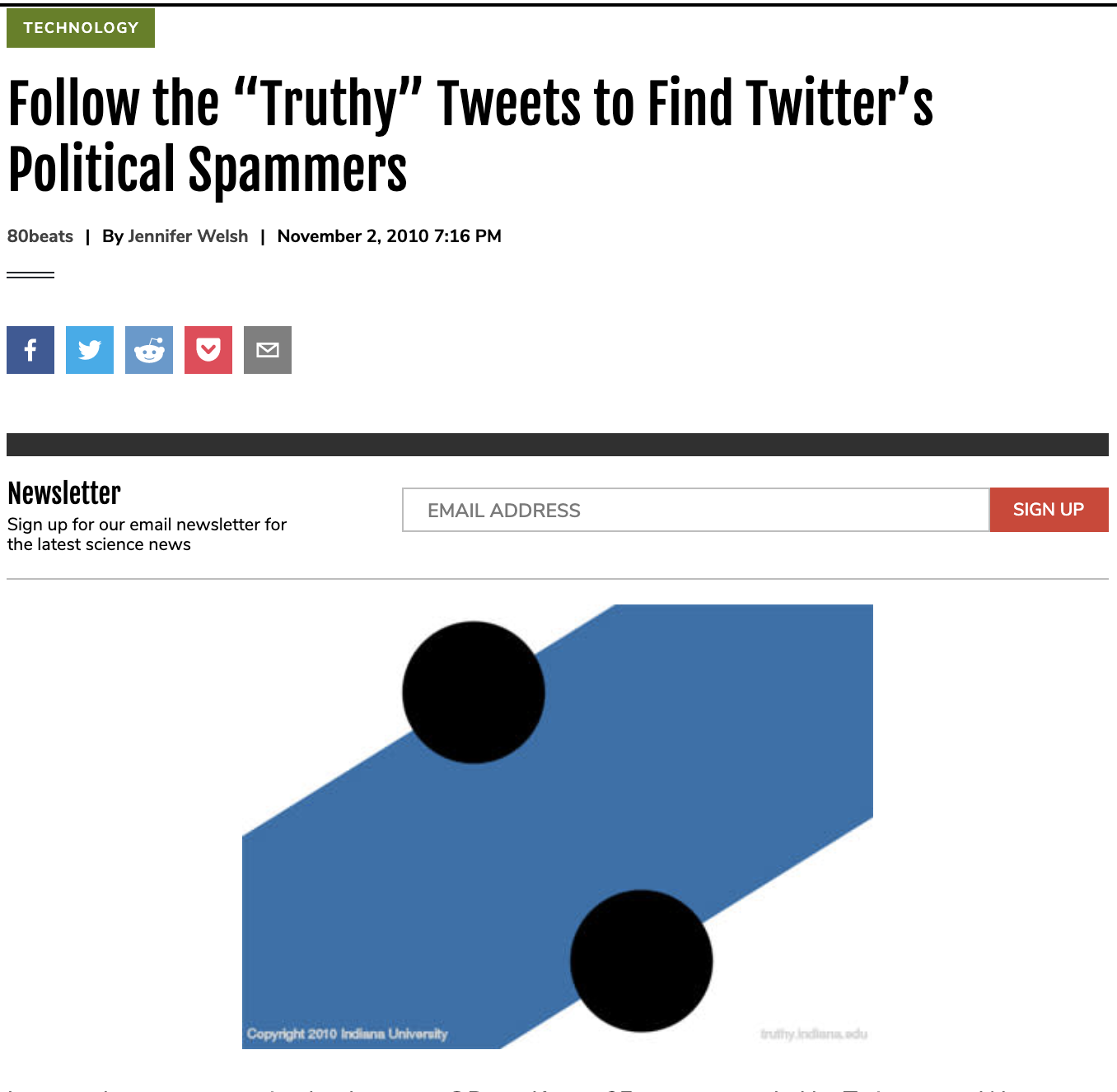 Follow the “Truthy” Tweets to Find Twitter’s Political Spammers