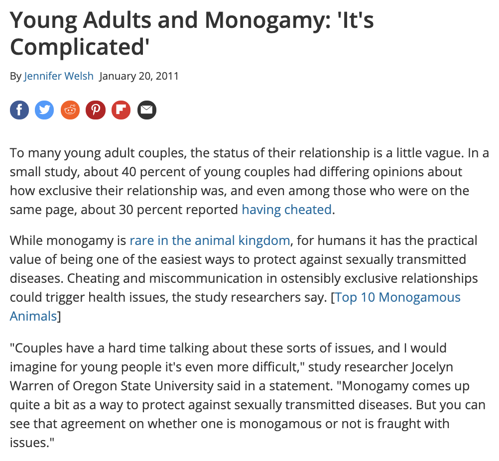 Young Adults and Monogamy: ‘It’s Complicated’