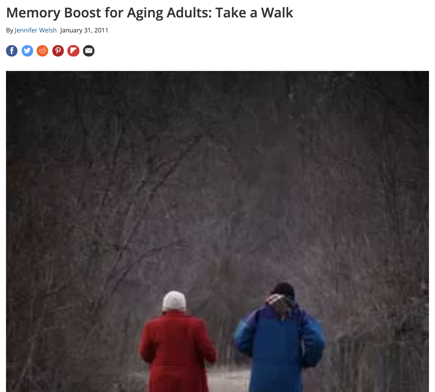 Memory Boost for Aging Adults: Take a Walk